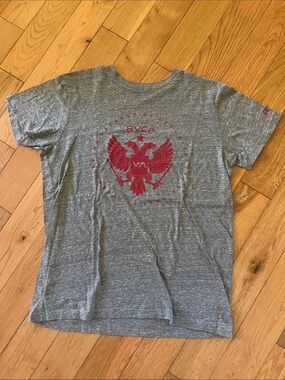 RVCA Gray Tee with Red Eagle Emblem